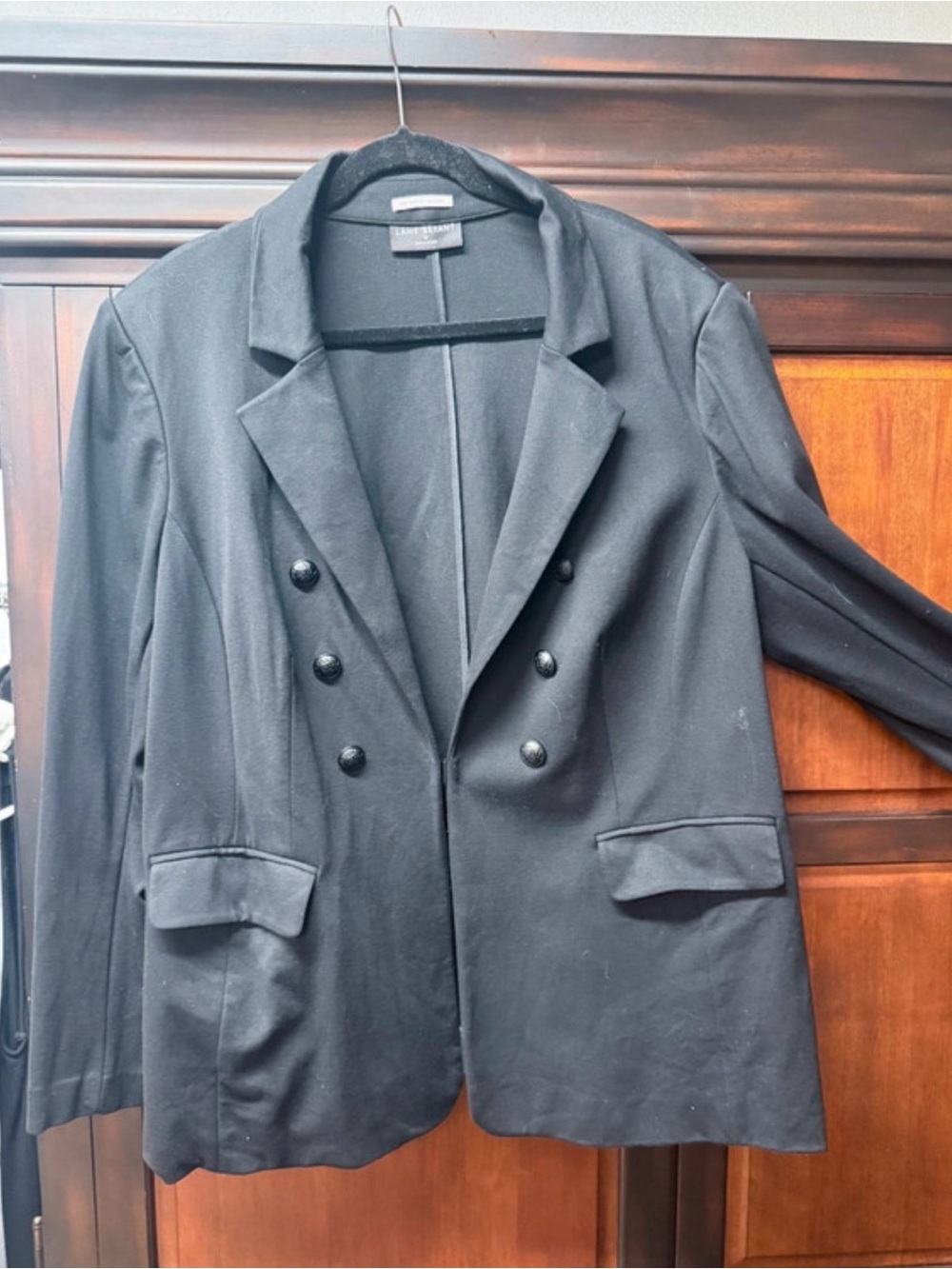 Lane Bryant Classic Black Double-Breasted Blazer - Ladies Jacket - size 24